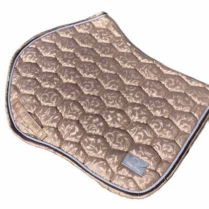 Champagne floral saddle pad - Jumping