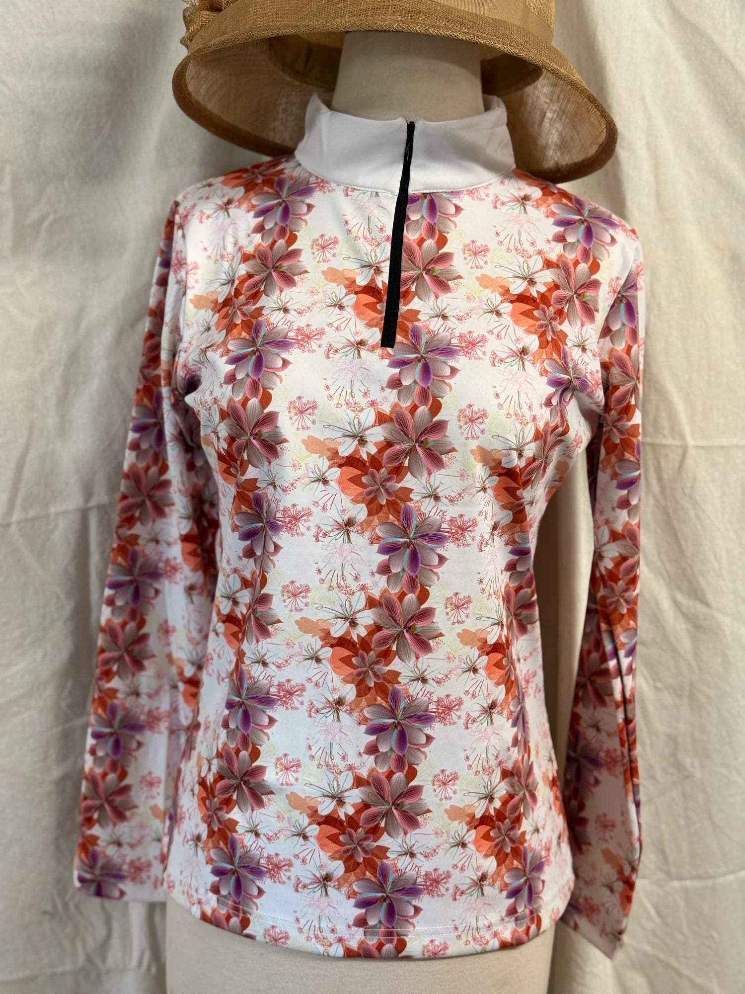 Spring Bloom floral long sleeve baselayer on mannequin