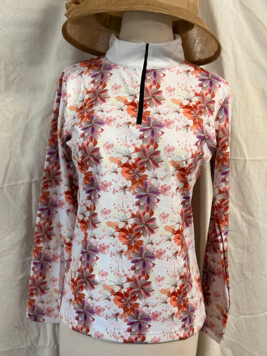 Spring Bloom floral long sleeve baselayer on mannequin