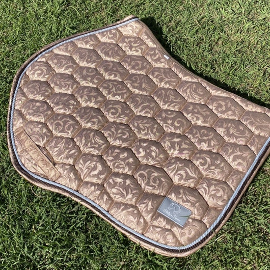 Champagne floral saddle pad - Jumping