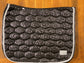 Black floral saddle pad - Dressage