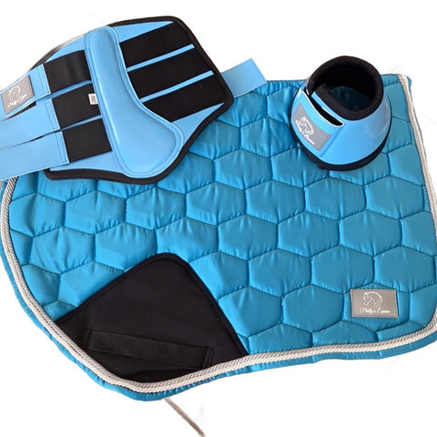 LUXE JUMP SADDLE PAD - TURQUOISE